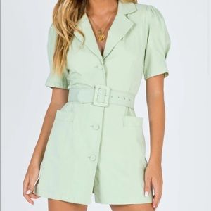 Oden mini dress green princess polly